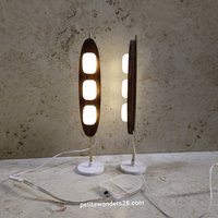 1:12 Dollhouse mid-century modern inspired surfboard shaped floor lamp Battery operated LED lamp with 3 shades and external wires Price is for EACH