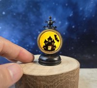 1:12 Dollhouse miniature battery operated Halloween themed lantern No external wires REF Haunted house