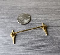 1:12 Dollhouse mid-century style towel bar REF Star