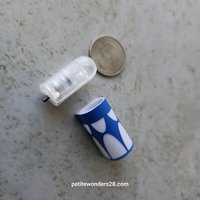 1:12 Dollhouse miniature MCM themed wall light or wall sconce powered by a balloon light Price is for EACH unit REF Blue