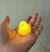 Battery operated yellow rubber duck lamp LED light Rubber duckie lamp for kids room 1:12 or play scale for you to decide