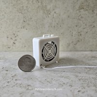 1:12 Dollhouse miniature box fan with real fan motor REF White