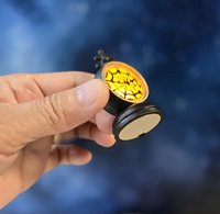 1:12 Dollhouse miniature battery operated Halloween themed lantern No external wires REF Spider web + Happy Halloween