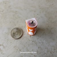 1:12 Dollhouse miniature MCM themed wall light or wall sconce powered by a balloon light Price is for EACH unit REF Orange