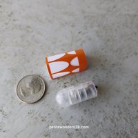 1:12 Dollhouse miniature MCM themed wall light or wall sconce powered by a balloon light Price is for EACH unit REF Orange