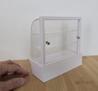 1:12 Dollhouse bakery display case with clear acrylic and sliding doors Baked goods NOT included