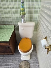 1:12 Dollhouse mid-century style toilet paper holder