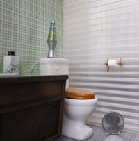 1:12 Dollhouse mid-century style toilet paper holder