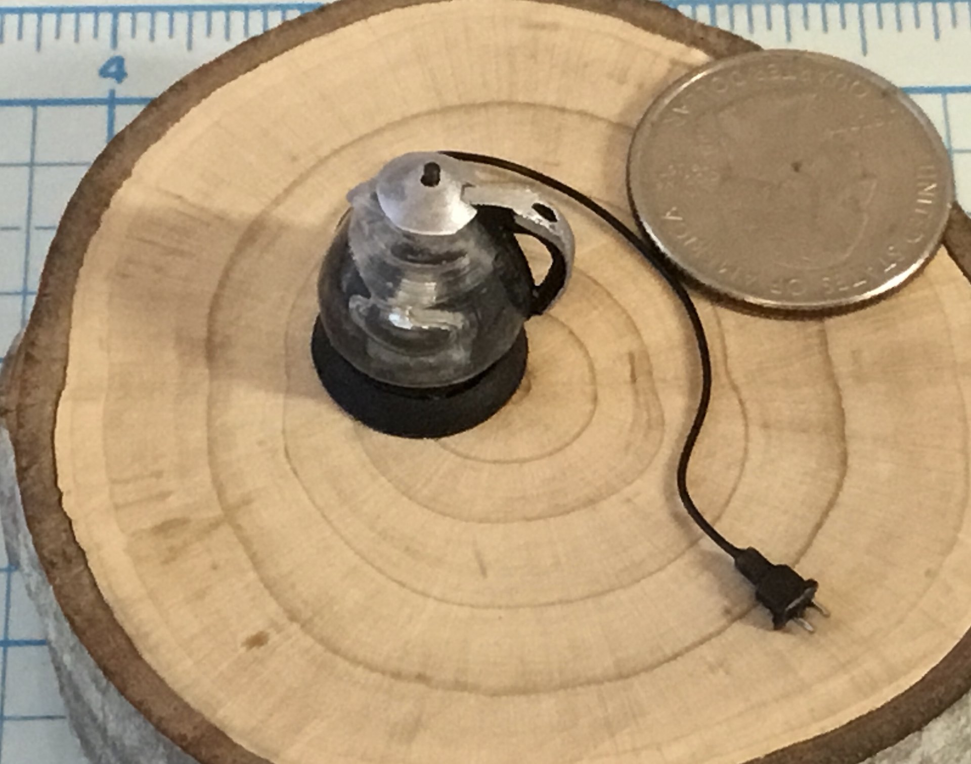 1:12 Dollhouse miniature electric kettle See-thru/ faux glass kettle Electric tea kettle with cord attached to base - NON-working  Price is EACH