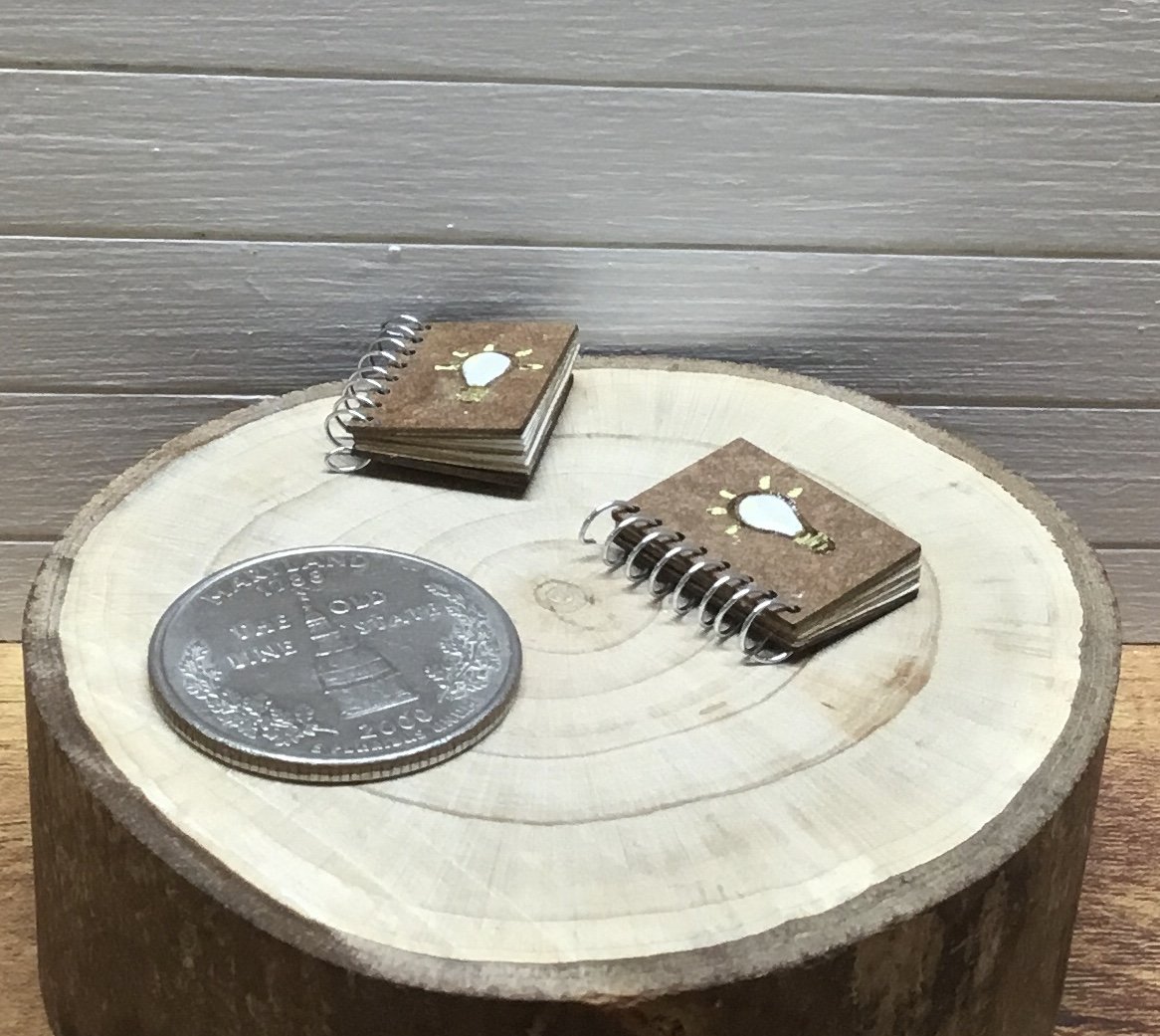 1:12 scale miniature spiral bound sketch book Ideas notebook Desktop accessory Stationery item Price is per unit