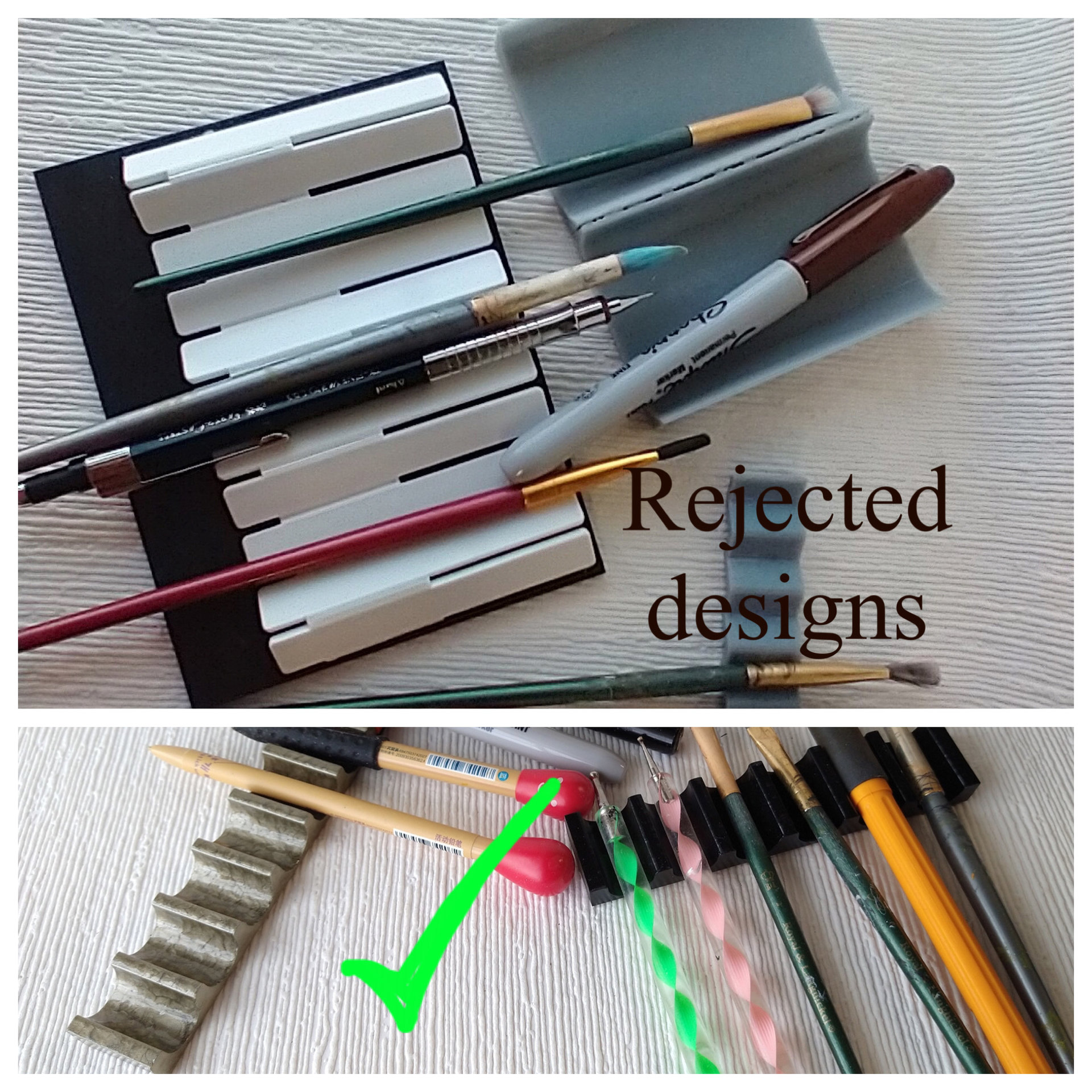 Pen rest or paint brush rest for miniaturists or hobbyists or modellers Current introductory price valid thru 2021 April 30 REF High gloss black