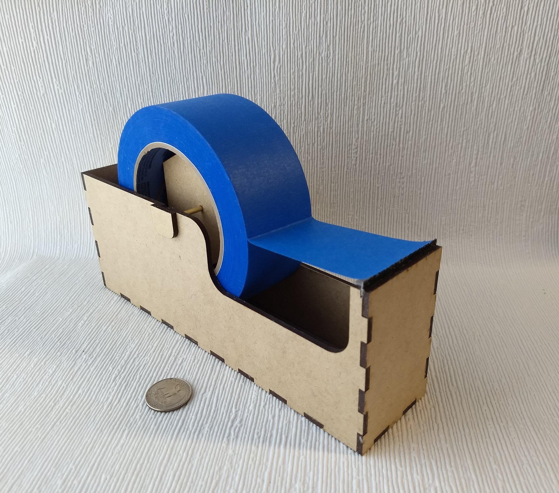 Glowforge project : MDF painter's tape dispenser