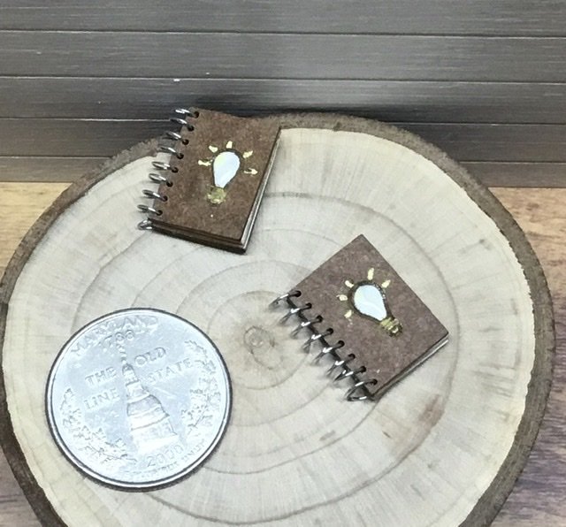 1:12 scale miniature spiral bound sketch book Ideas notebook Desktop accessory Stationery item Price is per unit