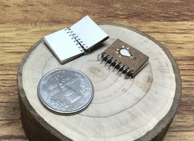 1:12 scale miniature spiral bound sketch book Ideas notebook Desktop accessory Stationery item Price is per unit
