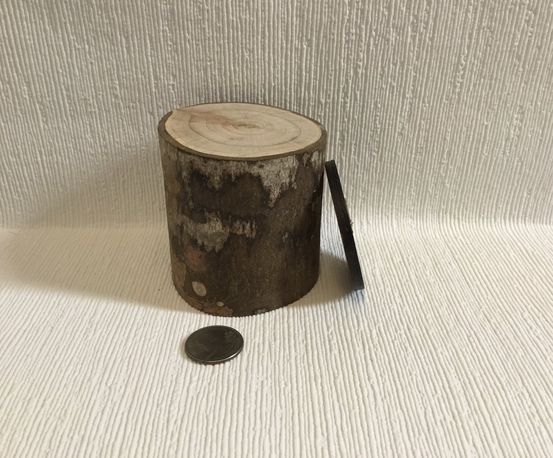 1:12 Dollhouse farmhouse wall clock with roman numerals Faux wrought iron and hickory wall clock Decorative non-working dollhouse clock