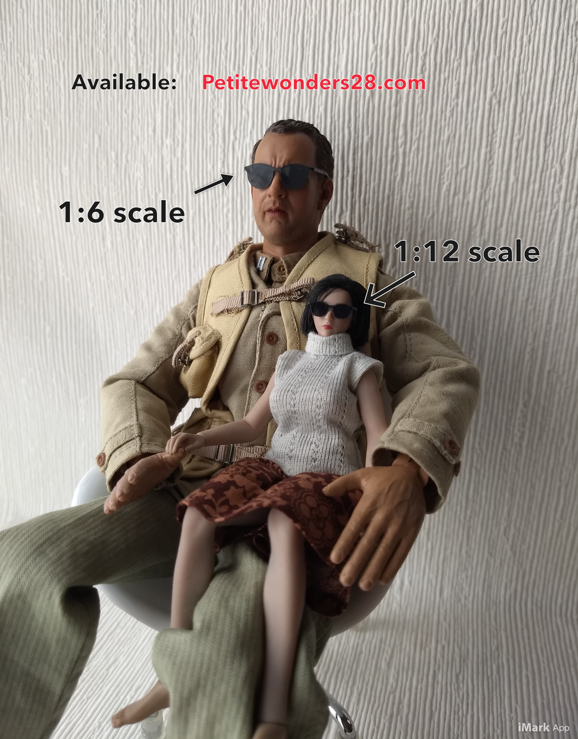 1:6 Play scale miniature sunglasses Cool shades Diorama props Price is for each pair