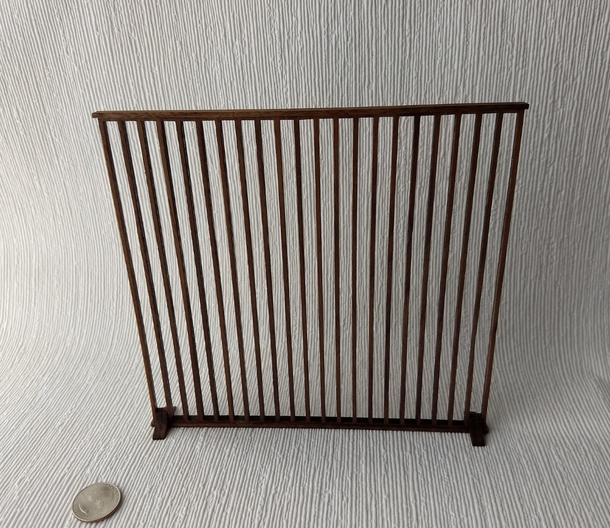 1:12 Dollhouse walnut room divider in beautifully simplistic style