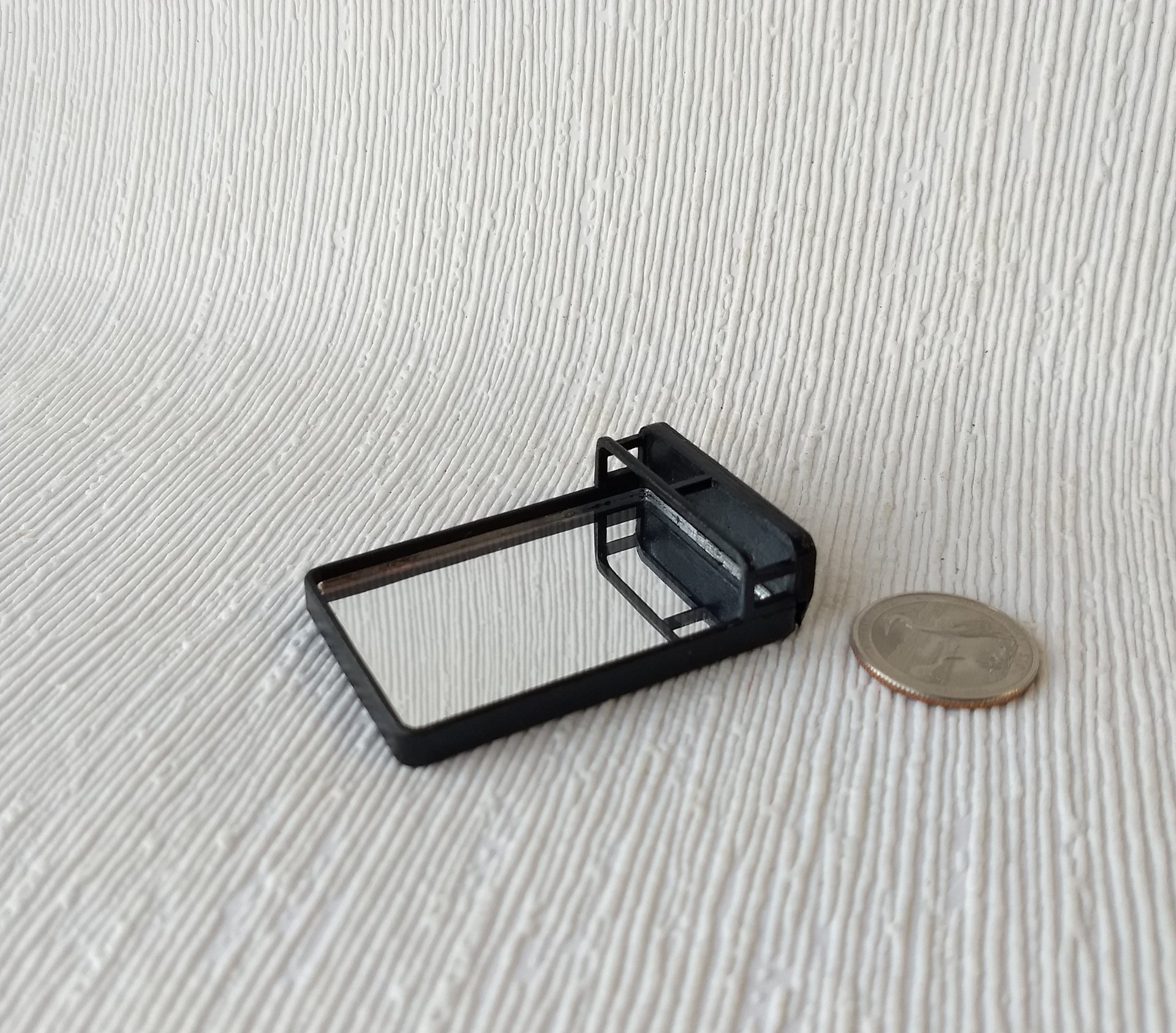 RESERVED 1:12 Dollhouse modern accent mirror with shelf