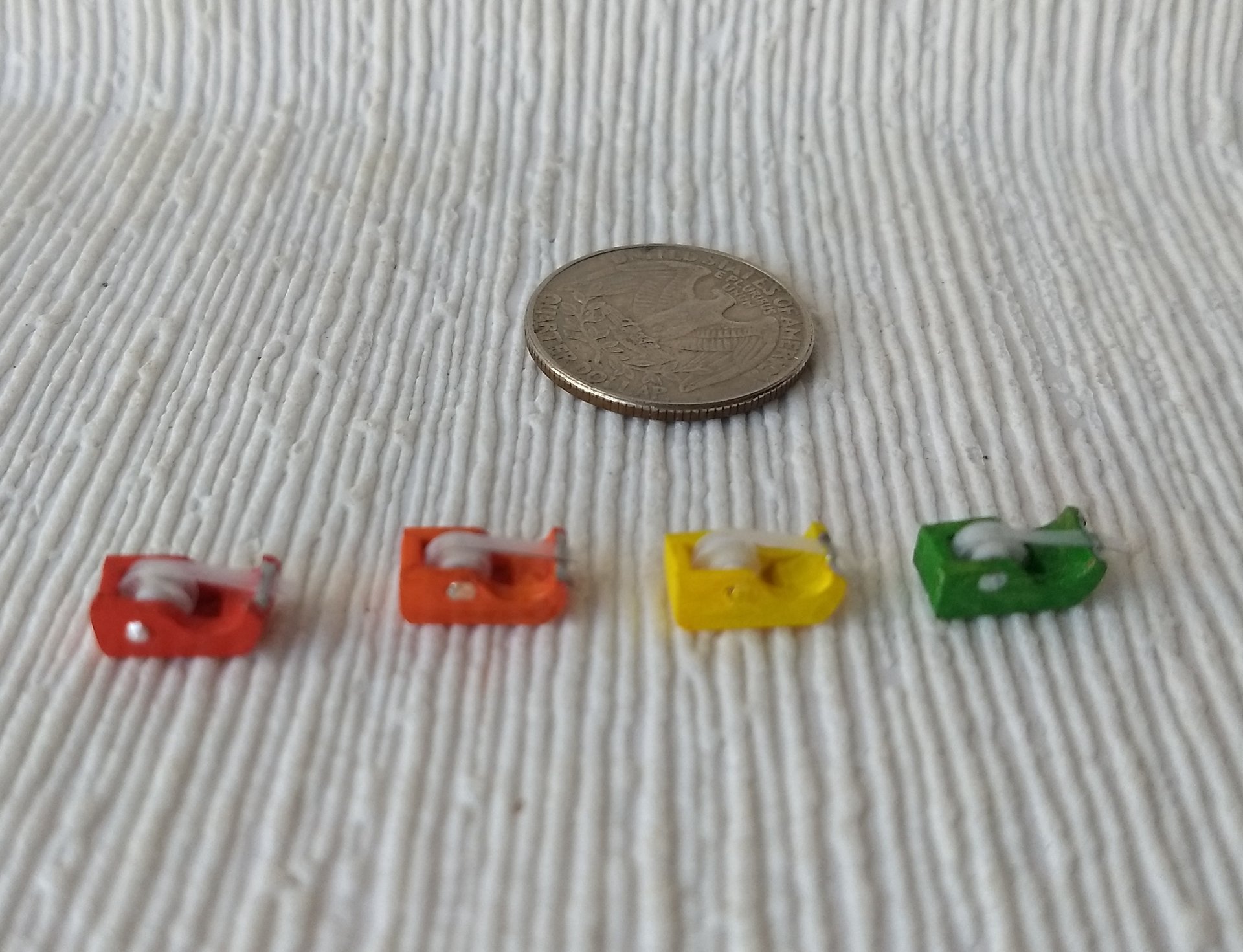 1:12 scale miniature tape dispenser Craft room DIY essential Dollhouse accessory Price is PER UNIT