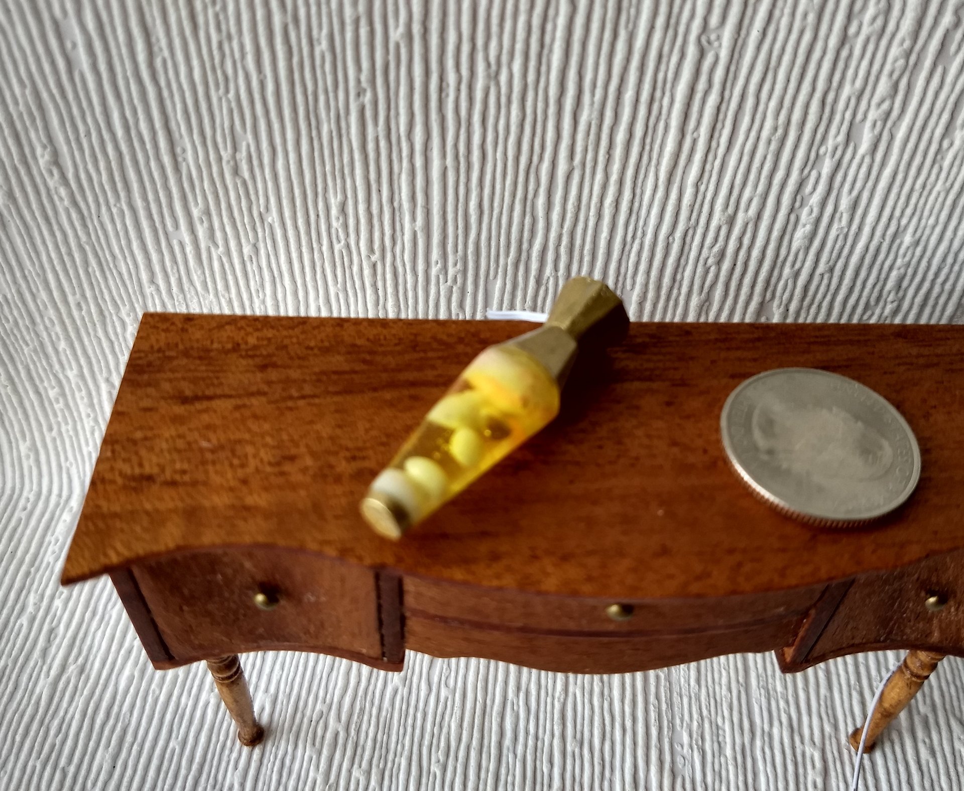 RESERVED 1:12 Dollhouse miniature retro lava lamps (two units) Battery operated LED table lamp MCM style with external wires