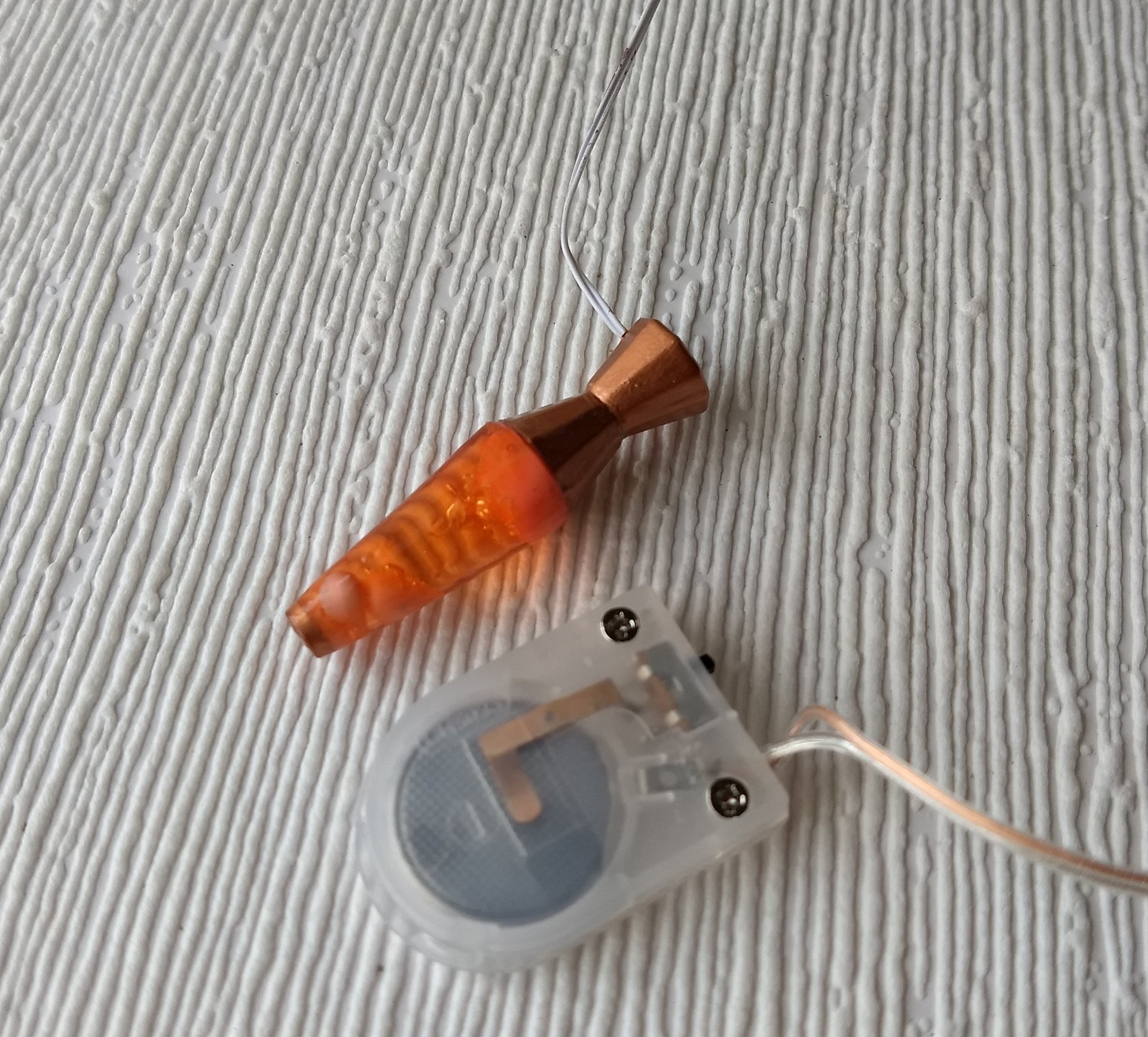 RESERVED 1:12 Dollhouse miniature retro lava lamps (two units) Battery operated LED table lamp MCM style with external wires