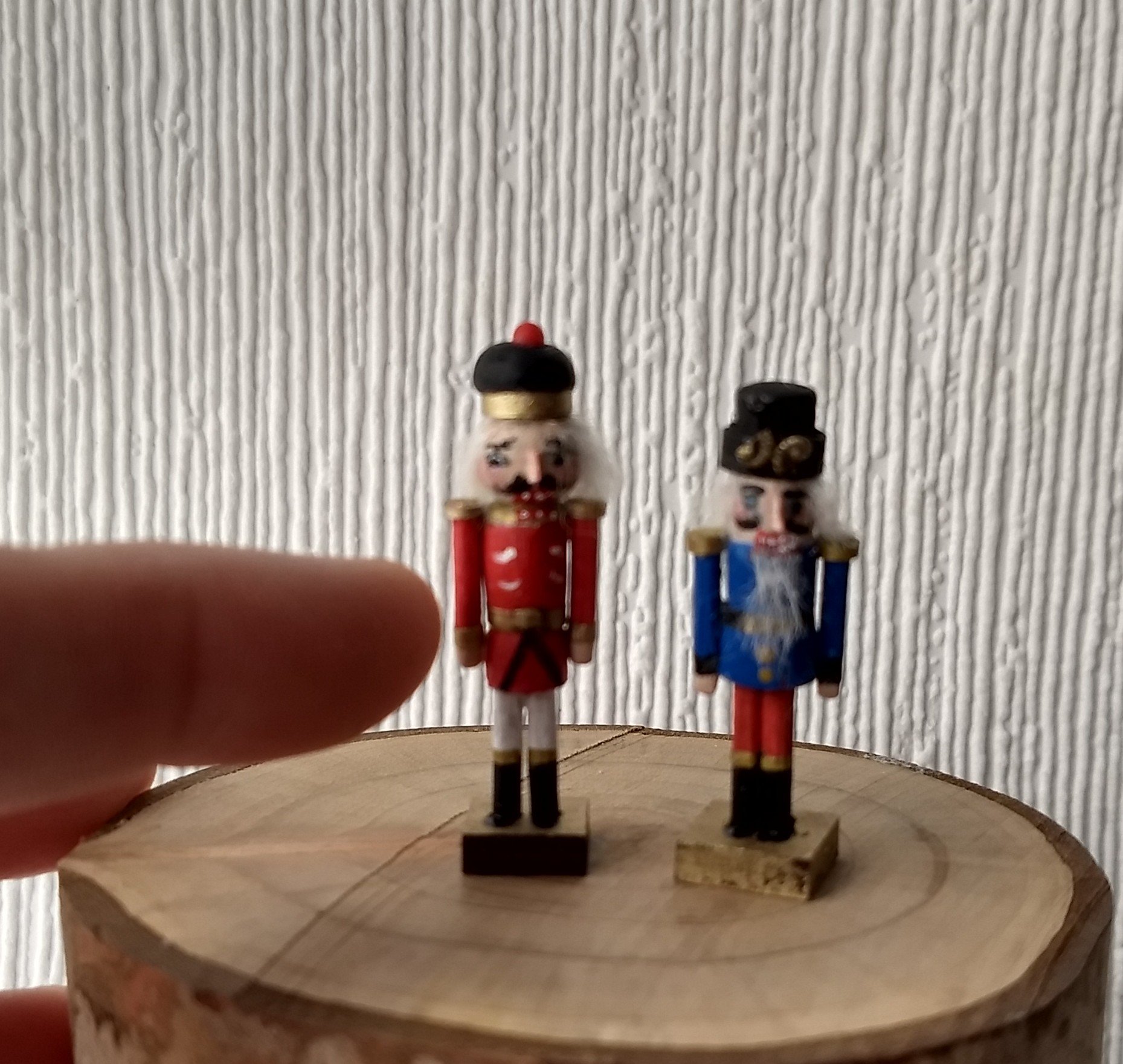1:12 dollhouse miniature nutcracker doll Handcrafted Christmas nutcracker Holiday decor Christmas accessory REF red Price is fo one unit