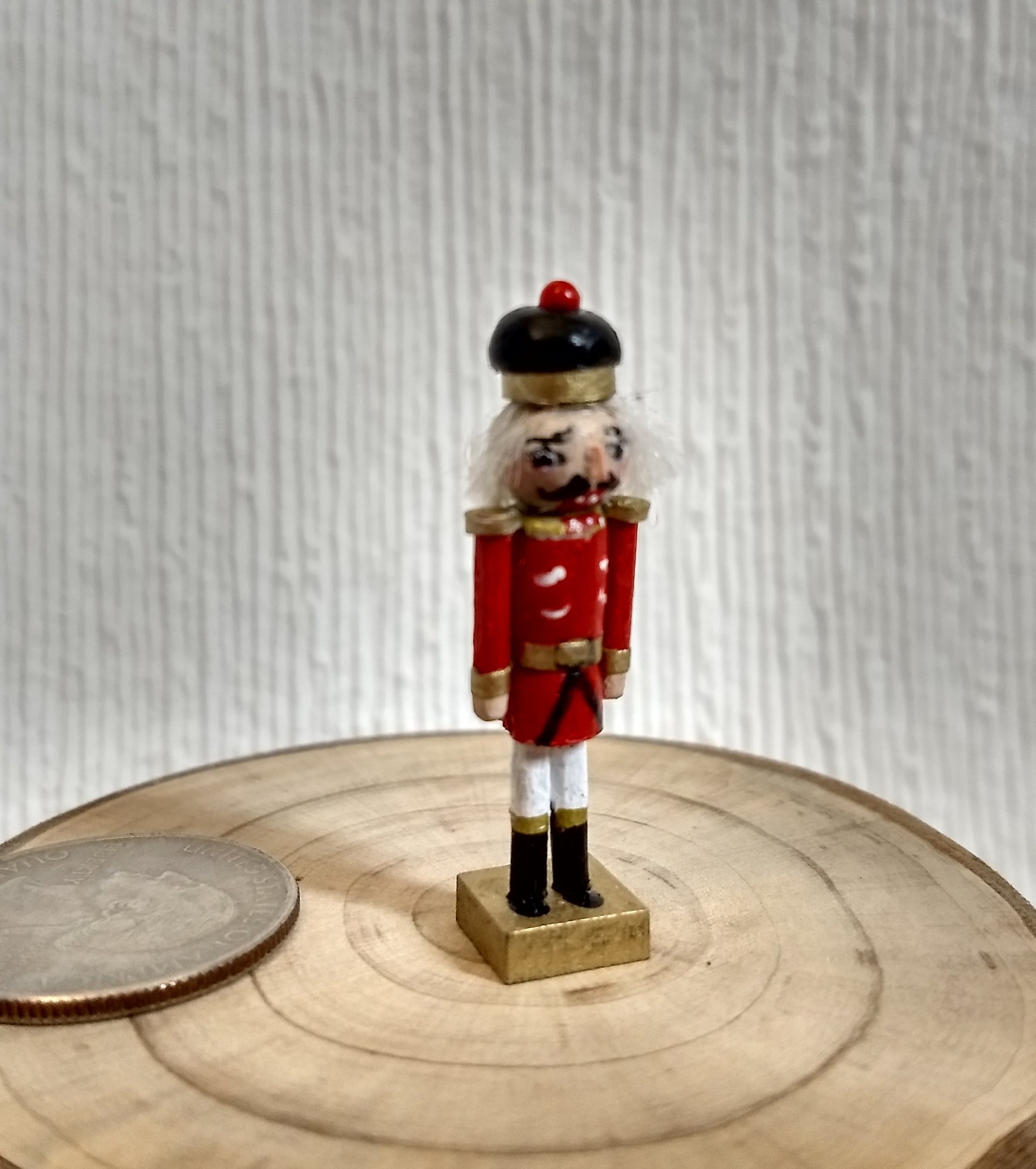 1:12 dollhouse miniature nutcracker doll Handcrafted Christmas nutcracker Holiday decor Christmas accessory REF red Price is fo one unit