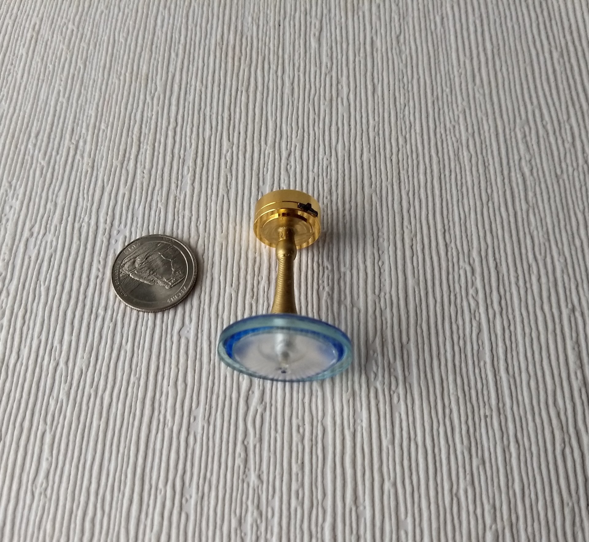 1:12 dollhouse battery operated space age inspired ceiling light Mid-century style spaceship pendant light