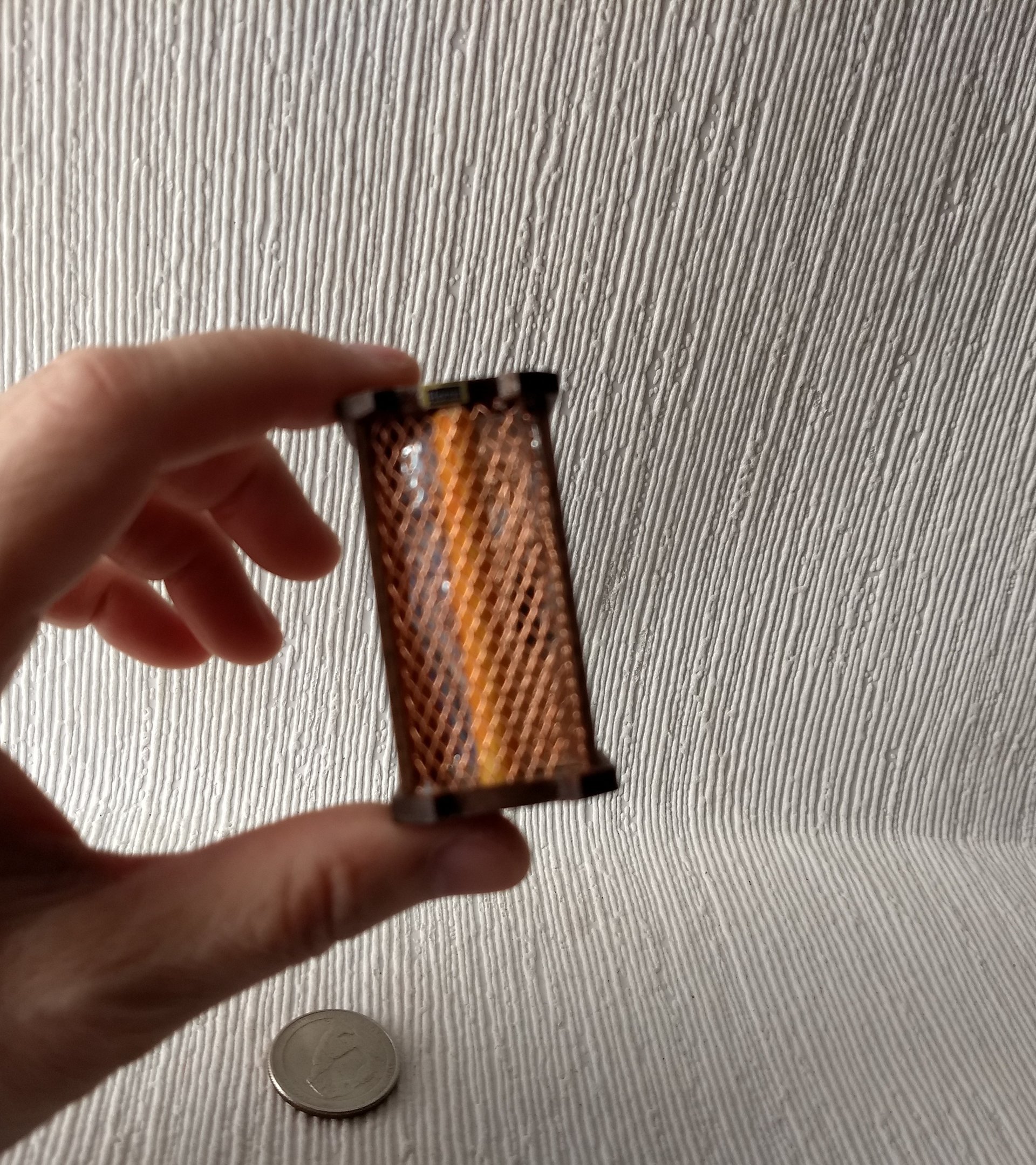 1:12 Dollhouse handcrafted electric infrared heater Mini space heater Battery operated radiant heater walnut casing Radiant light NO heat