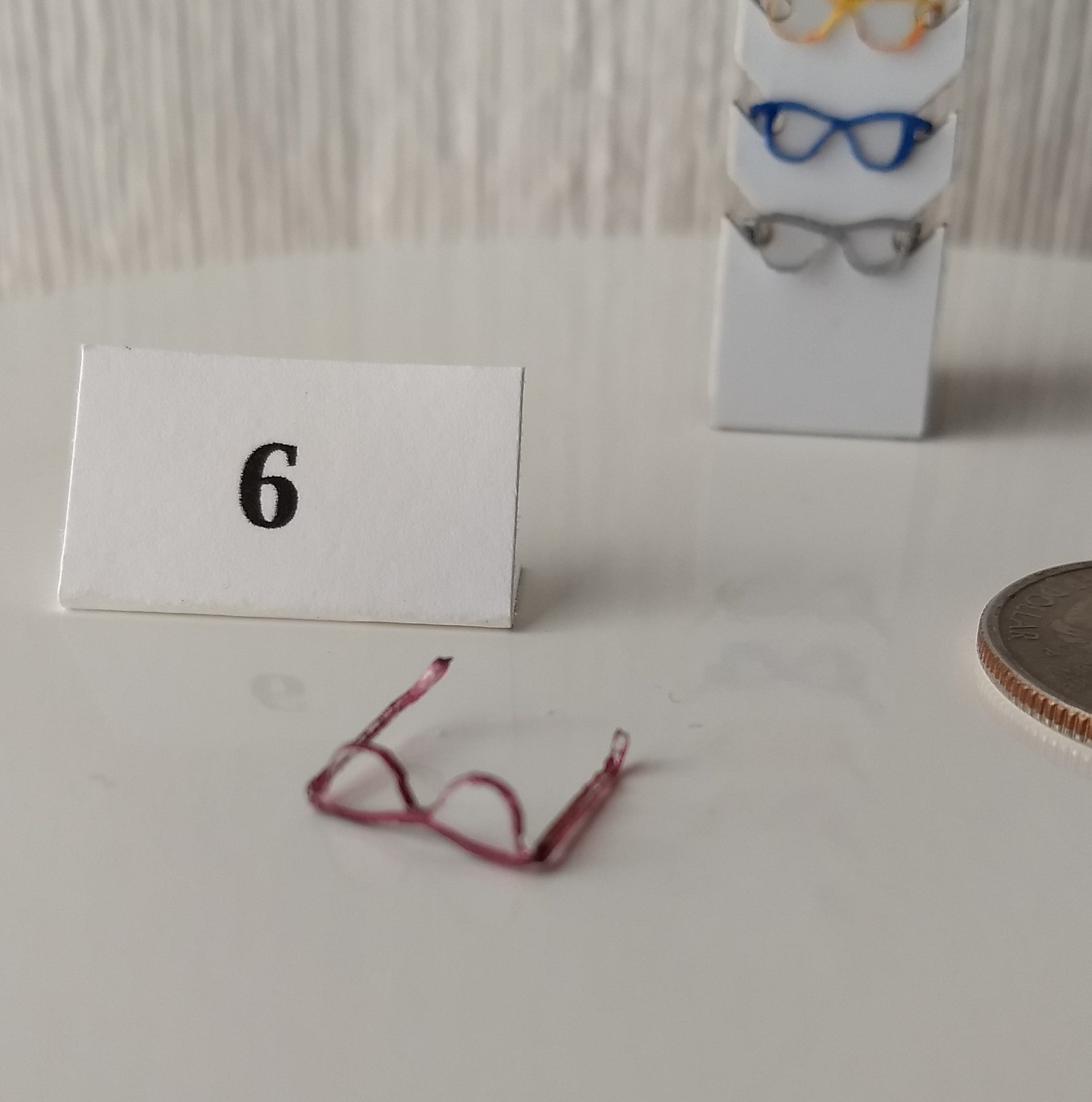 1:12 dollhouse miniature eyeglasses Regular eyeglasses Reading glasses in 12th scale REF #6