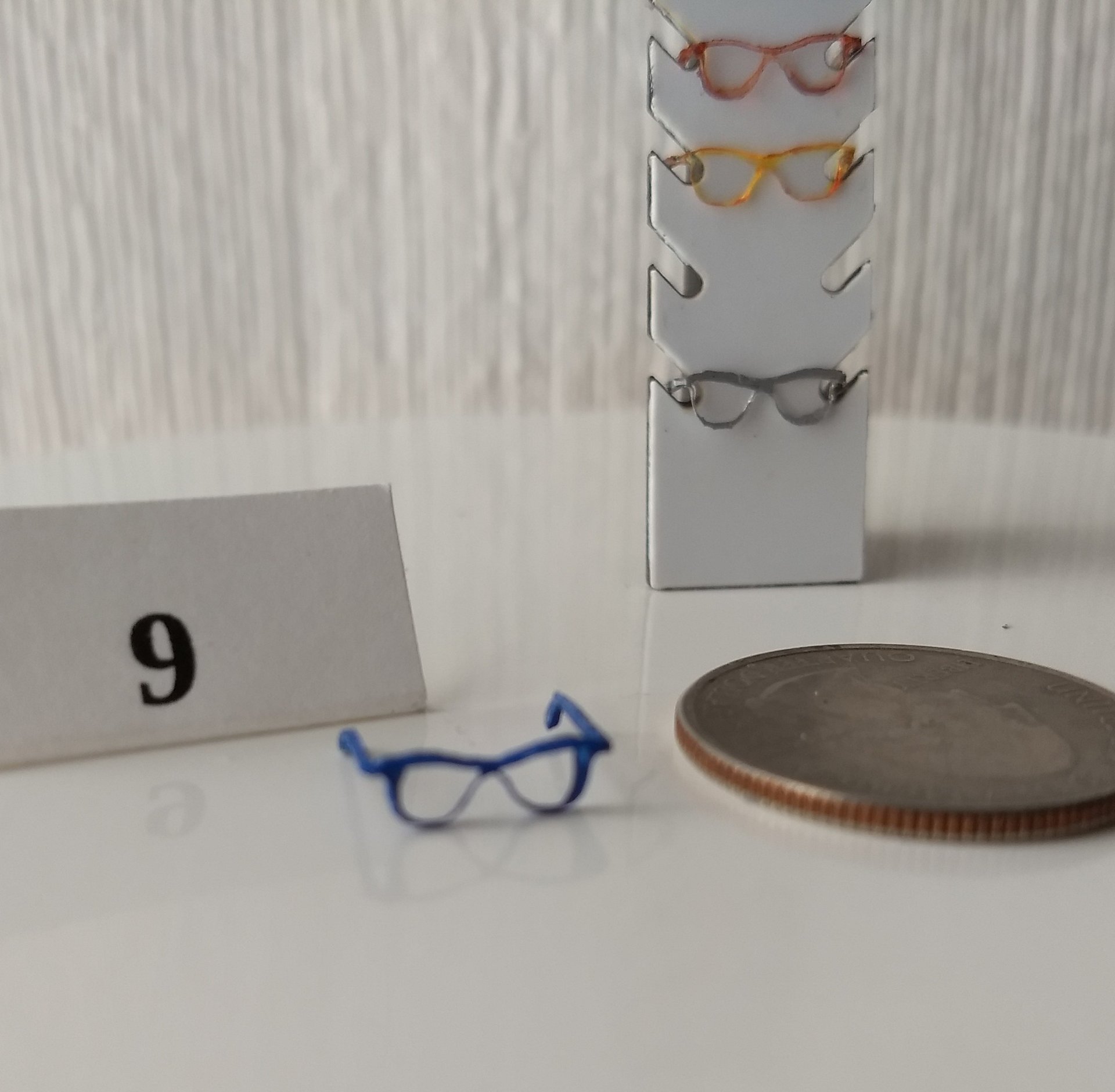 1:12 dollhouse miniature eyeglasses Regular eyeglasses Reading glasses in 12th scale REF #9