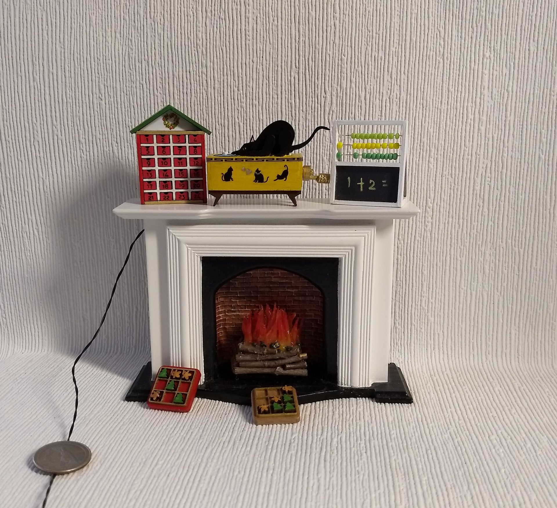 1:12 Dollhouse miniature abacus toy with chalk board Math toy for nursery or kids room