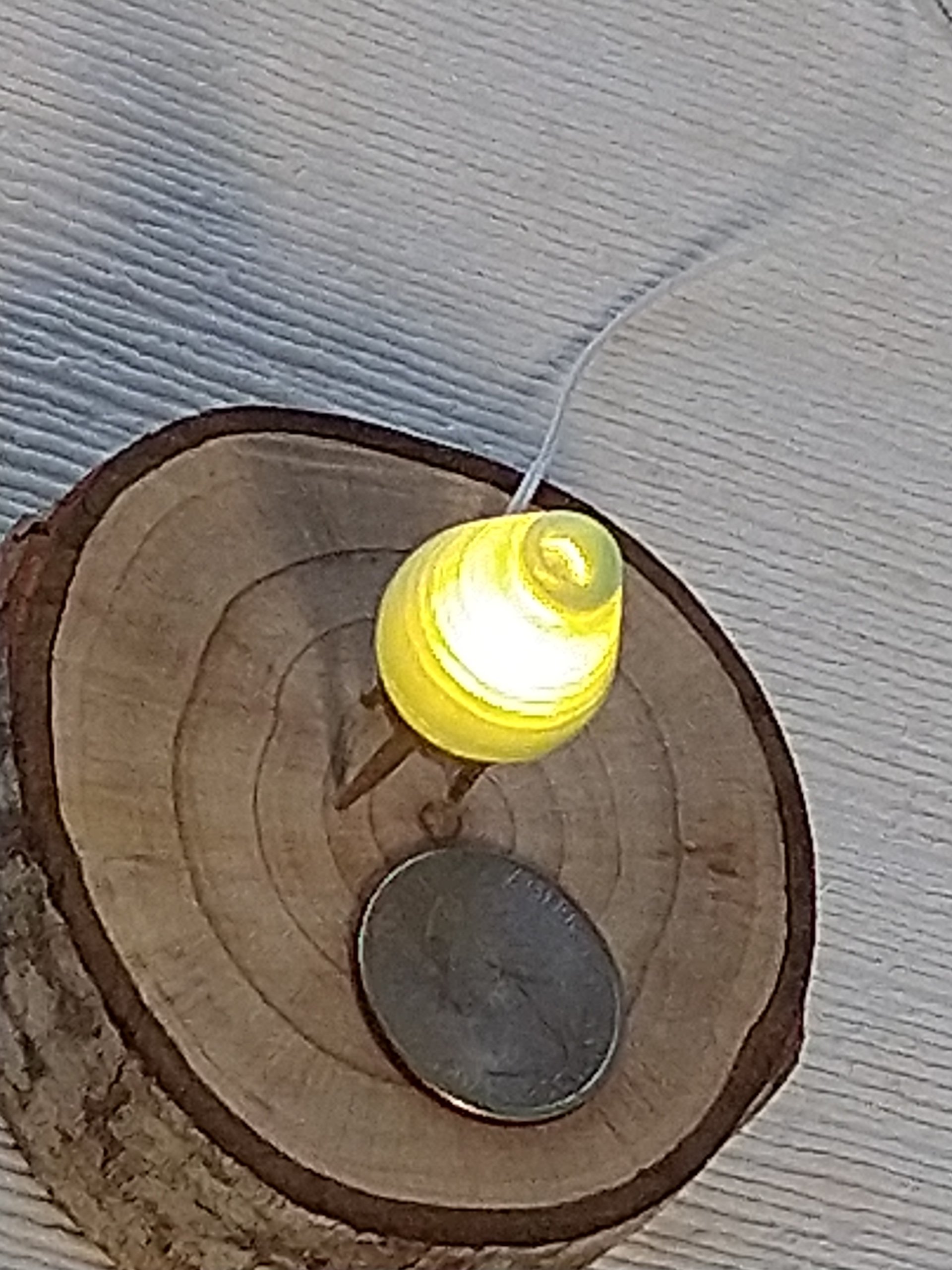 1:12 Dollhouse beehive lamp Mid-century inspired atomic tripod lamp Battery operated blue LED lamp Retro style table lamp REF Aqua blue