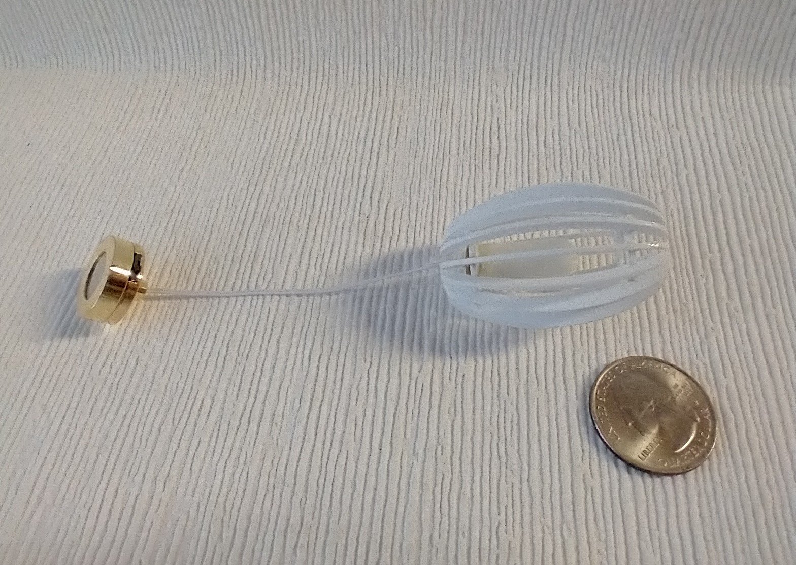 1:12 dollhouse battery operated white chandelier Mid century inspired oval shaped ceiling light