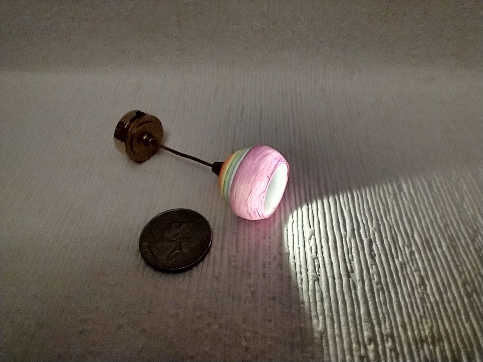 1:12 dollhouse rainbow colored pendant light Spirit lifting colorful ceiling light