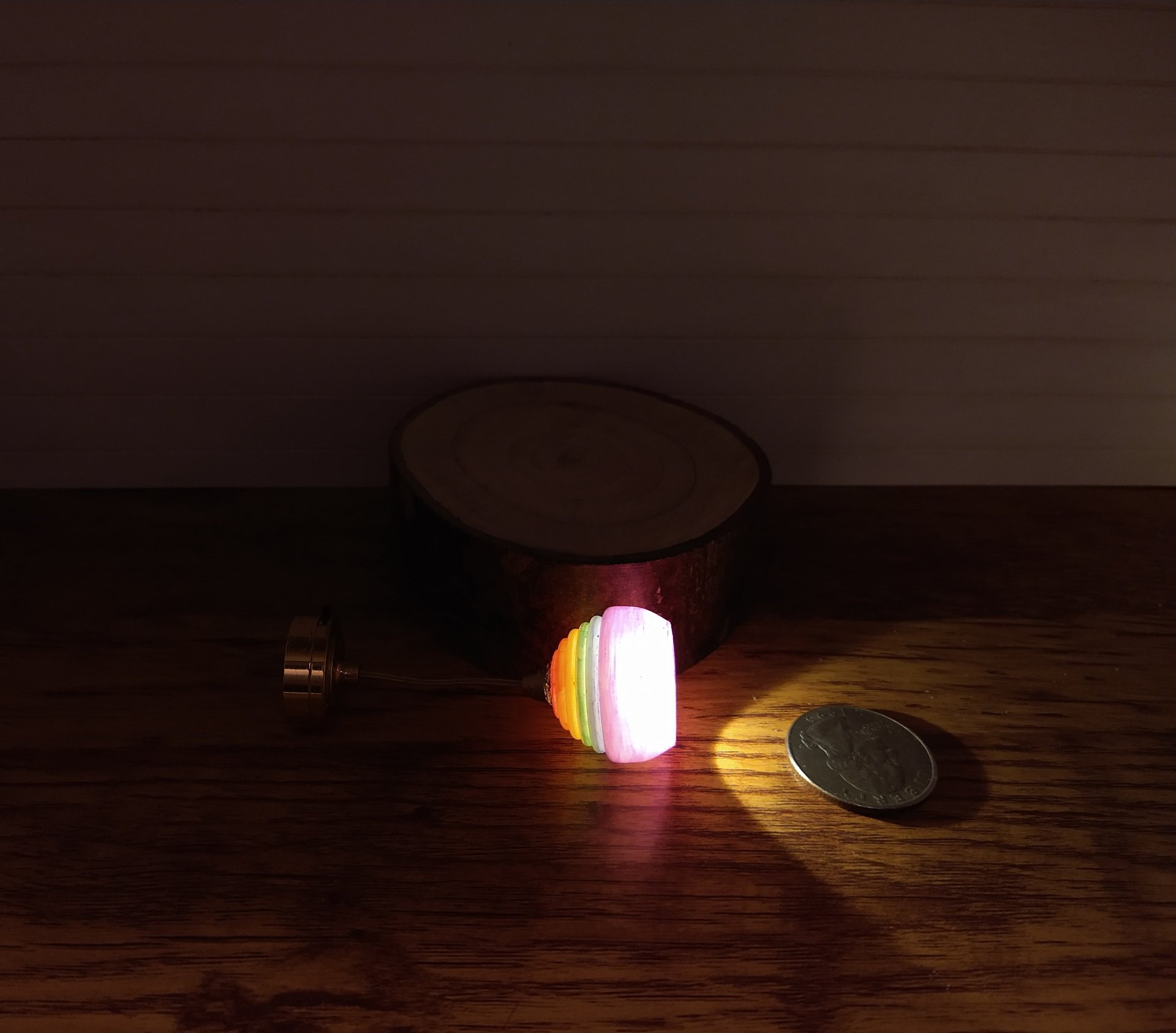 1:12 dollhouse rainbow colored pendant light Spirit lifting colorful ceiling light