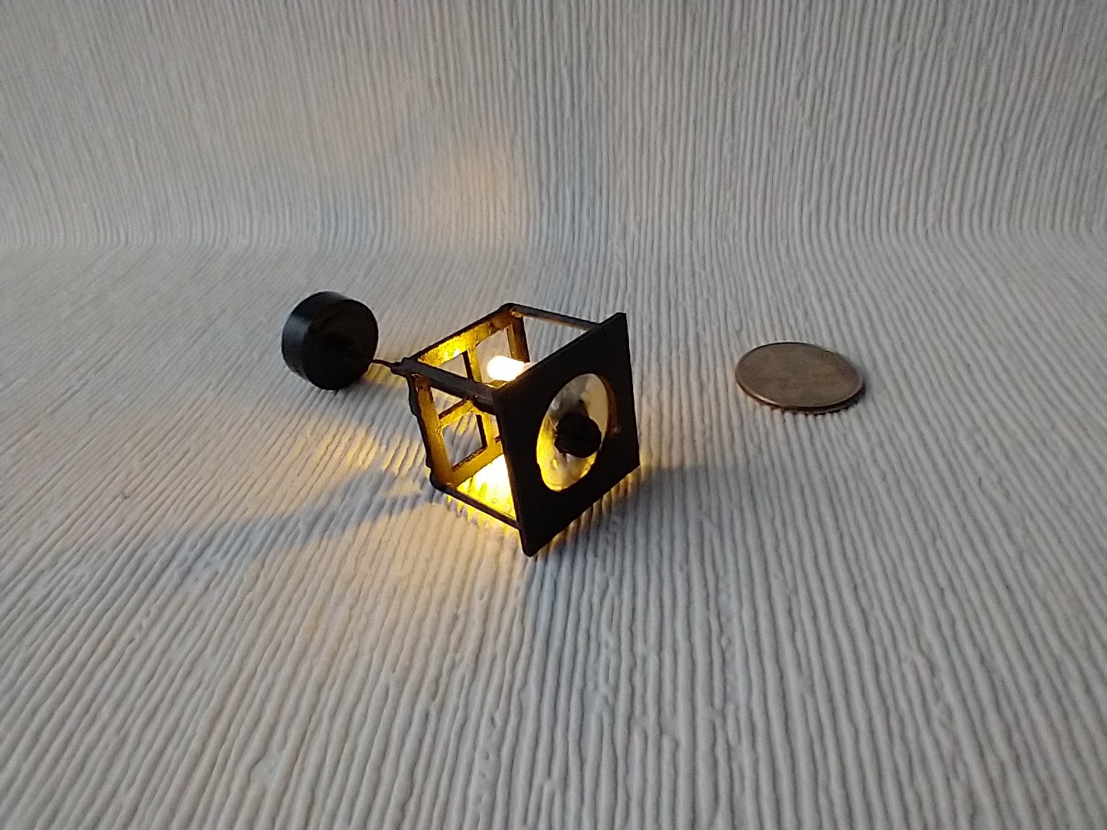 1:12 dollhouse faux wrought iron lantern ceiling light Foyer pendant light Outdoor porch ceiling light