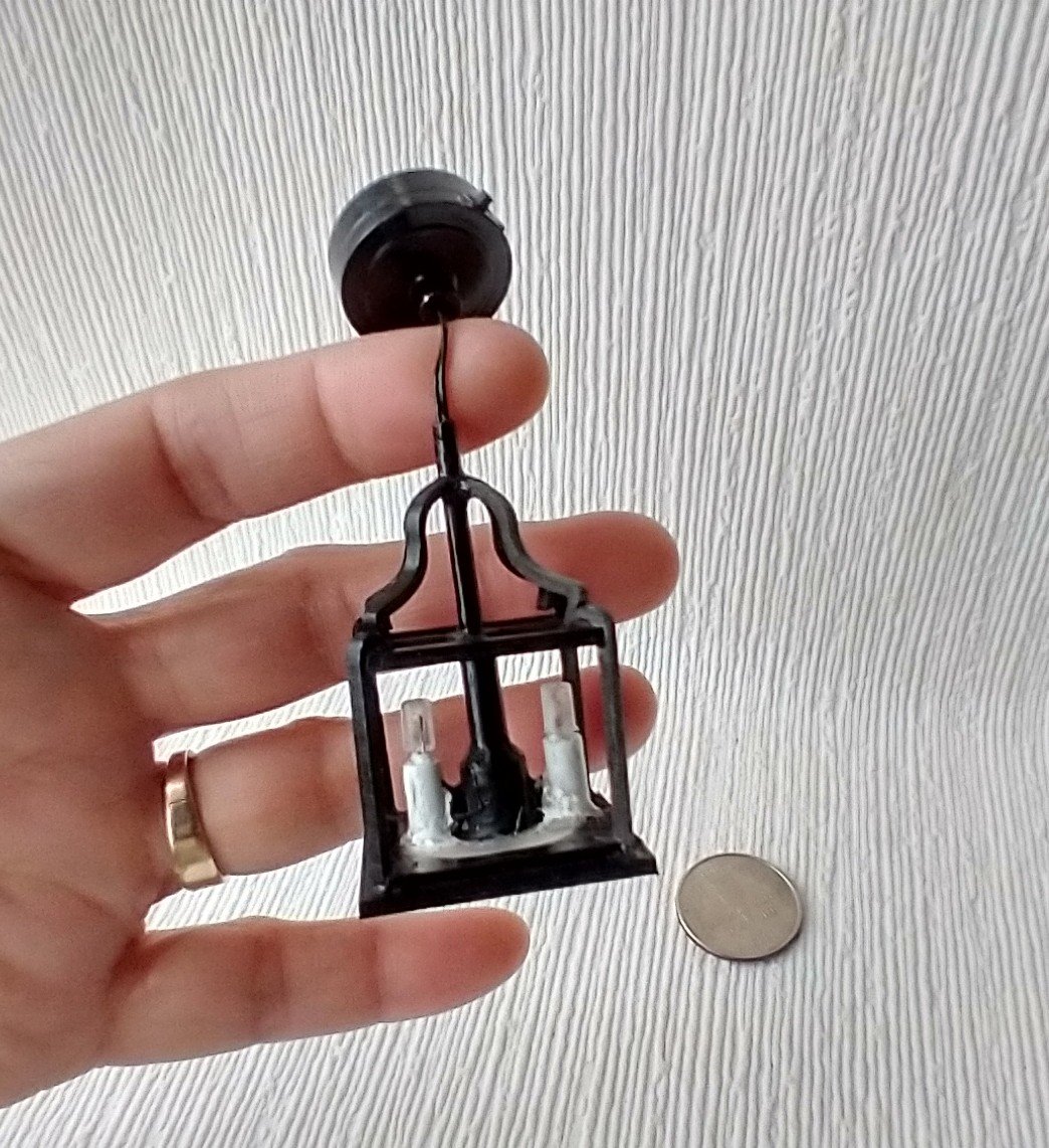 1:12 dollhouse faux wrought iron lantern ceiling light Foyer pendant light Outdoor porch ceiling light