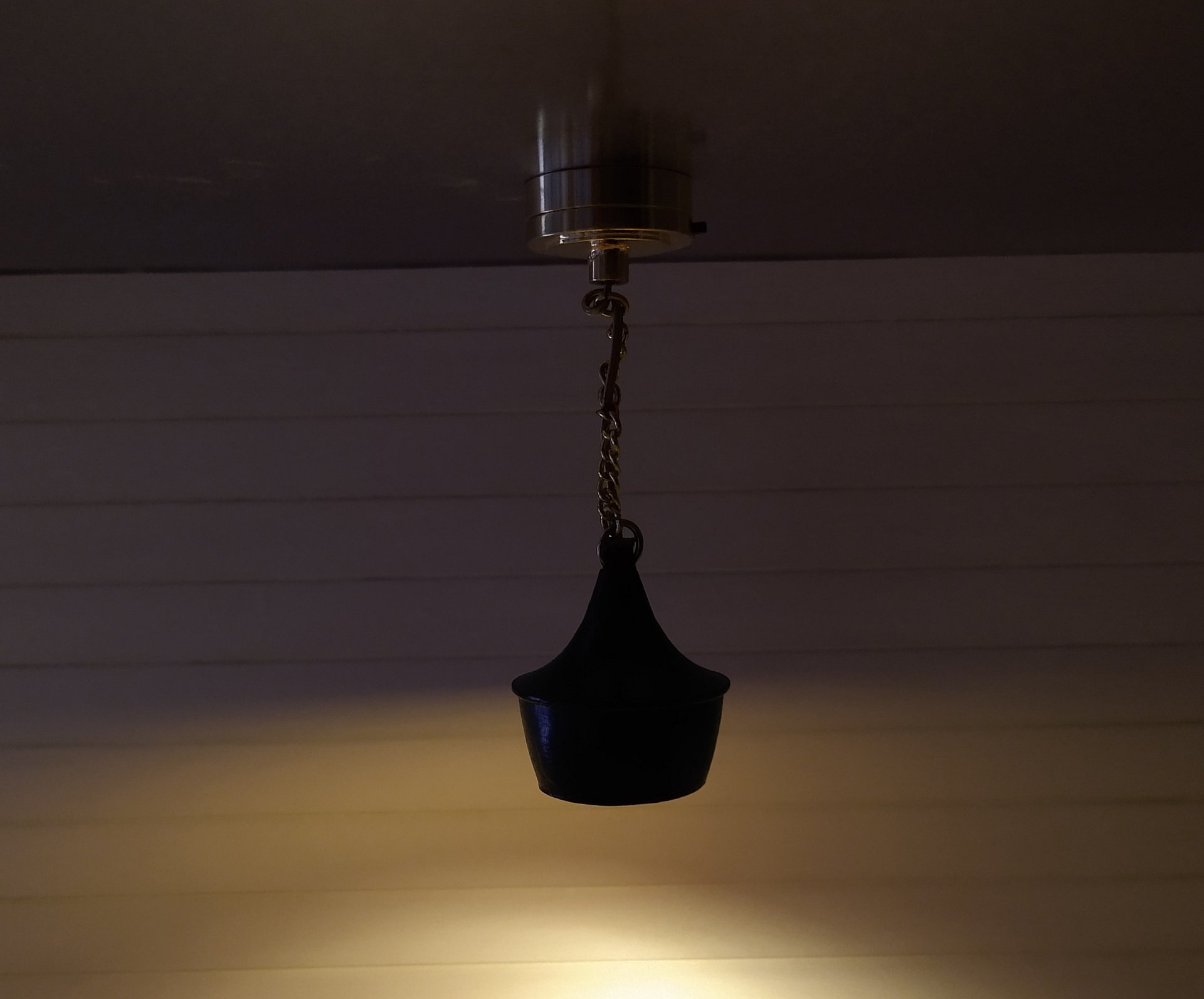 1:12 dollhouse battery operated black pendant light Mid century inspired ceiling light