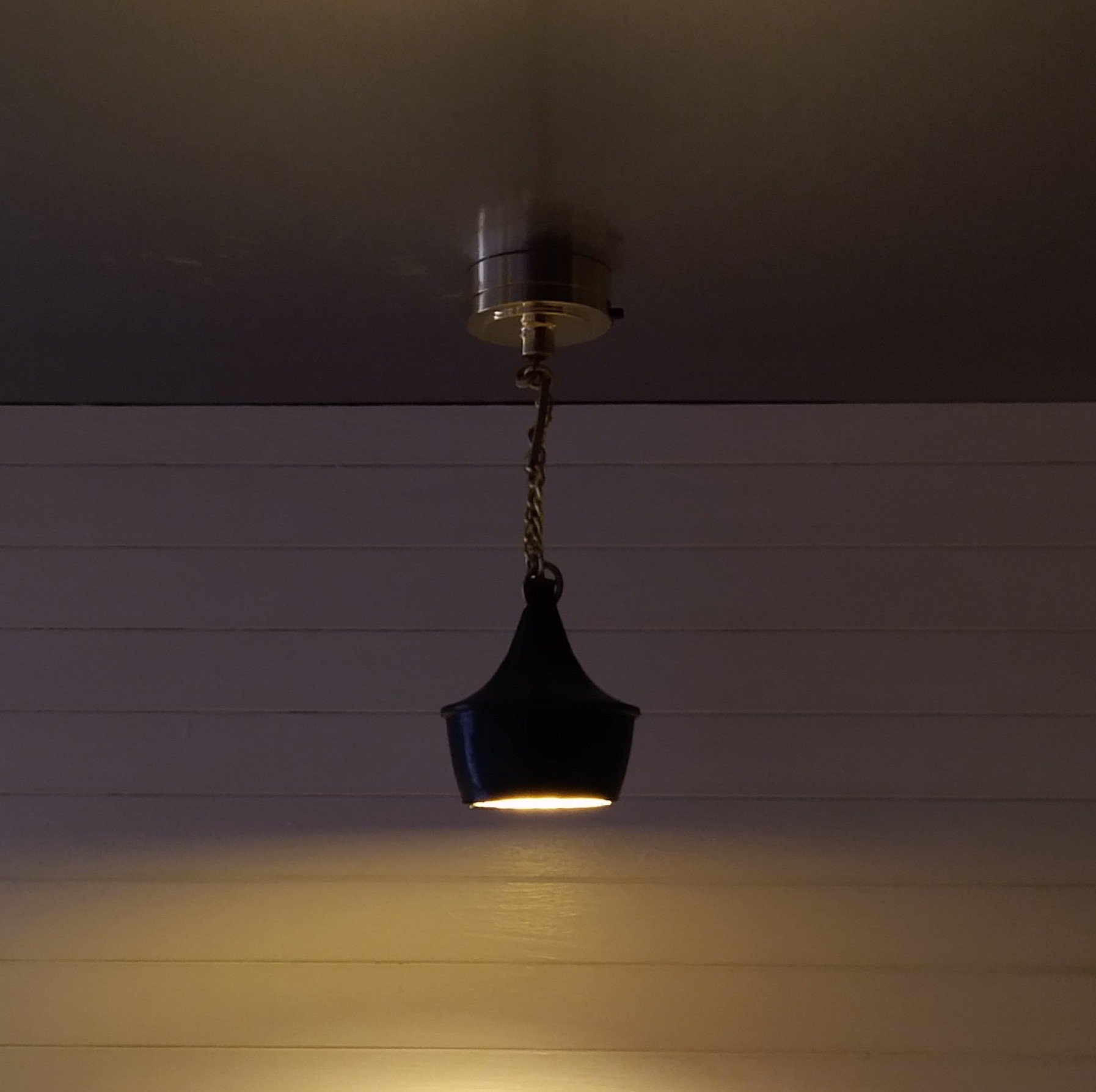 1:12 dollhouse battery operated black pendant light Mid century inspired ceiling light