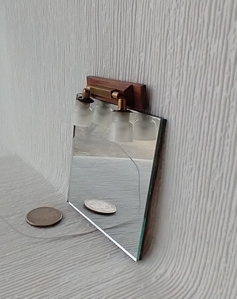 1:12 Dollhouse 2-light bath light fixture Vanity wall mounted mirror lights USE with 12-volt transformer or WIRED dollhouse