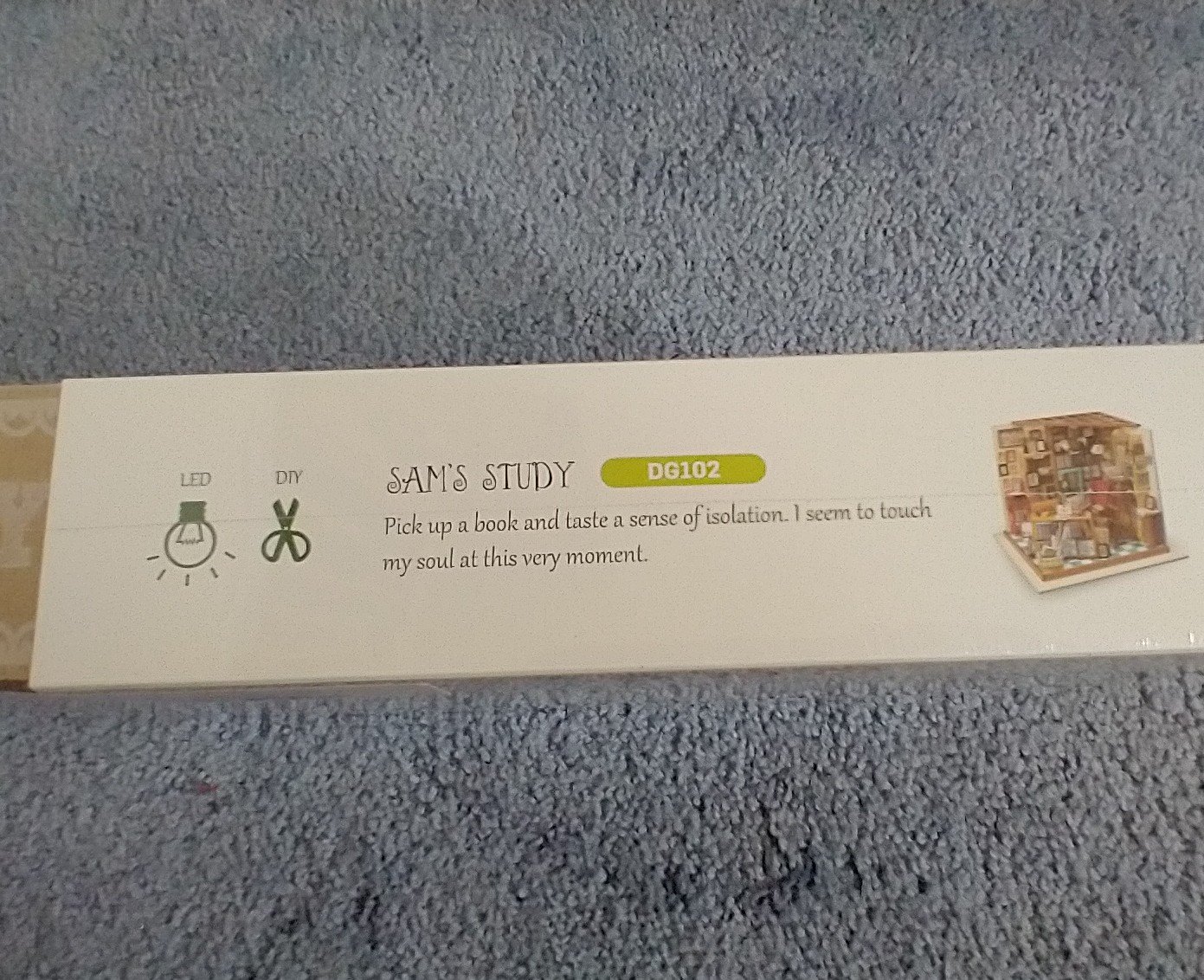 1:24 scale Room Box DIY Miniature House Sam's Study (NIB) HALF INCH SCALE miniature room box kit