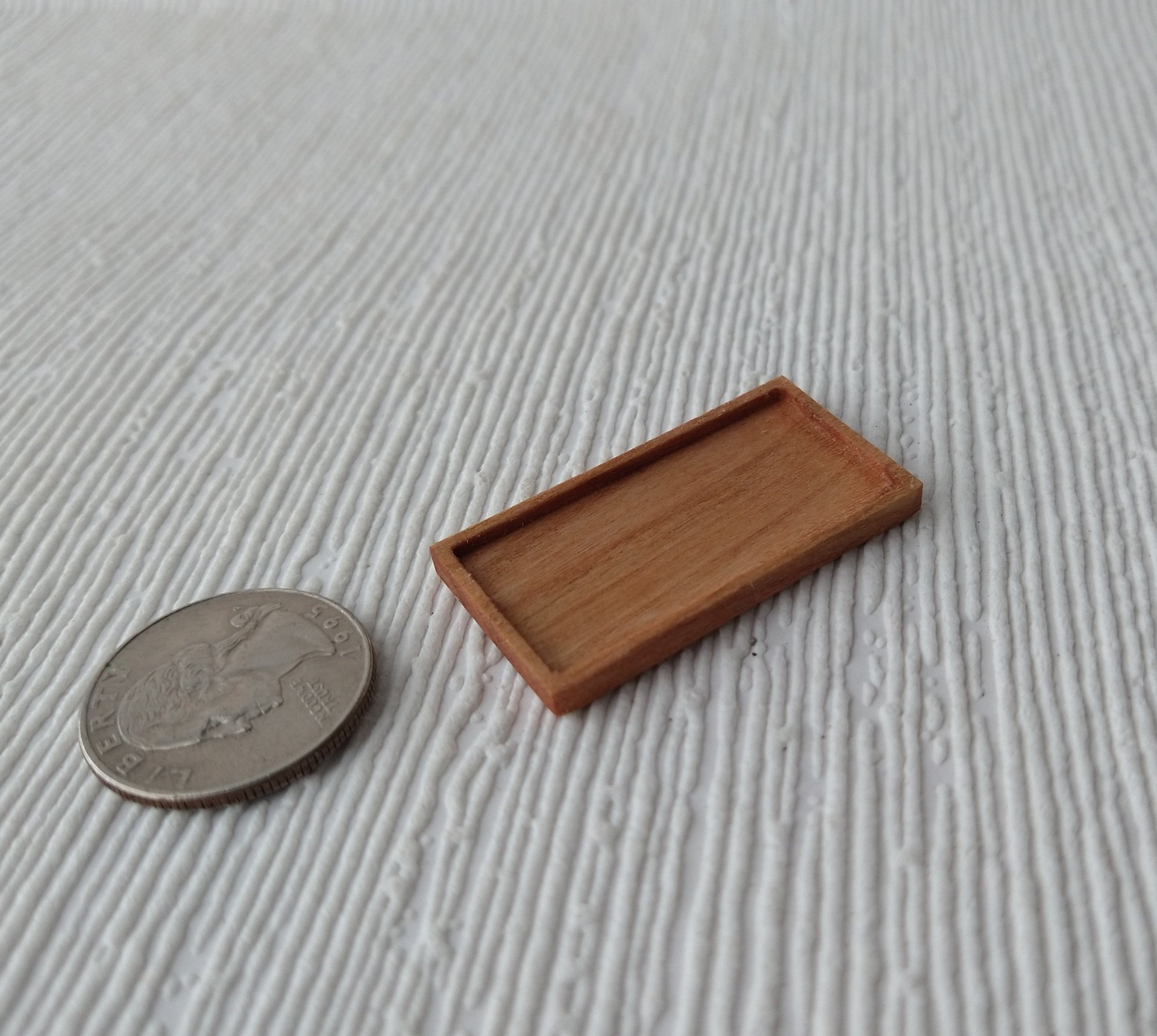 RESERVED 1:12 solid cherry wood tea tray Serving tray Japanese or Chinese tea table accessory