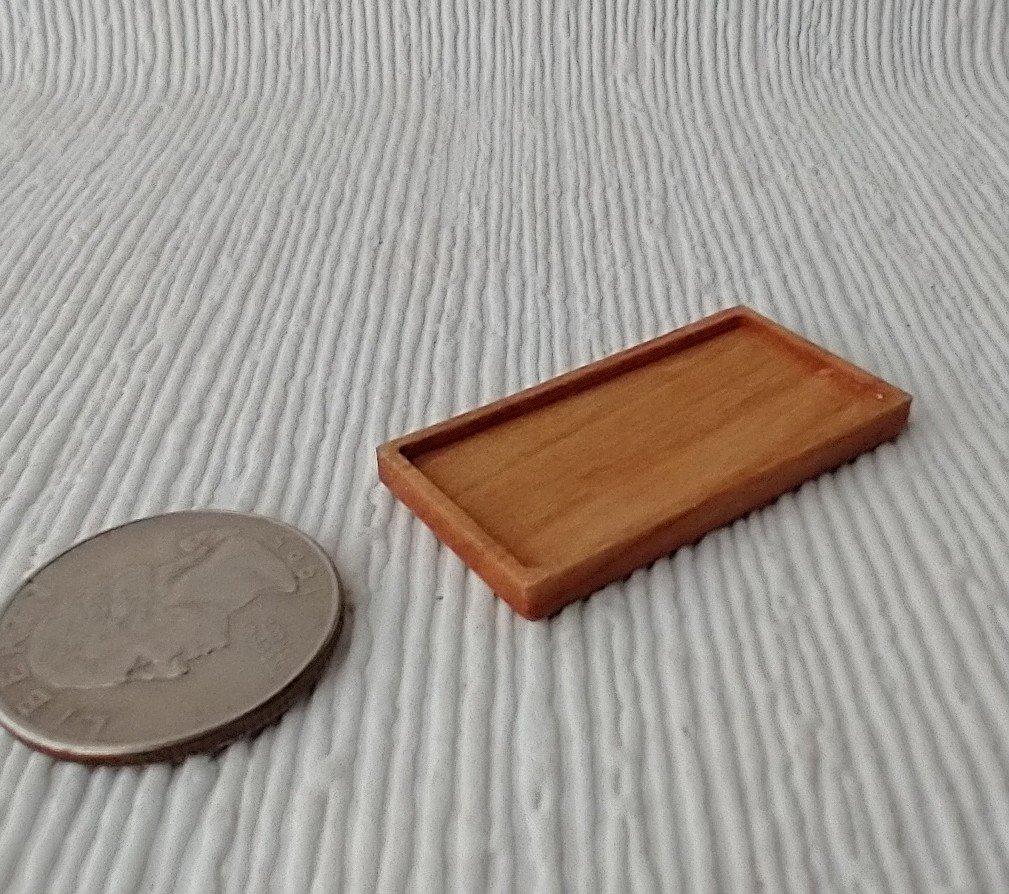RESERVED 1:12 solid cherry wood tea tray Serving tray Japanese or Chinese tea table accessory