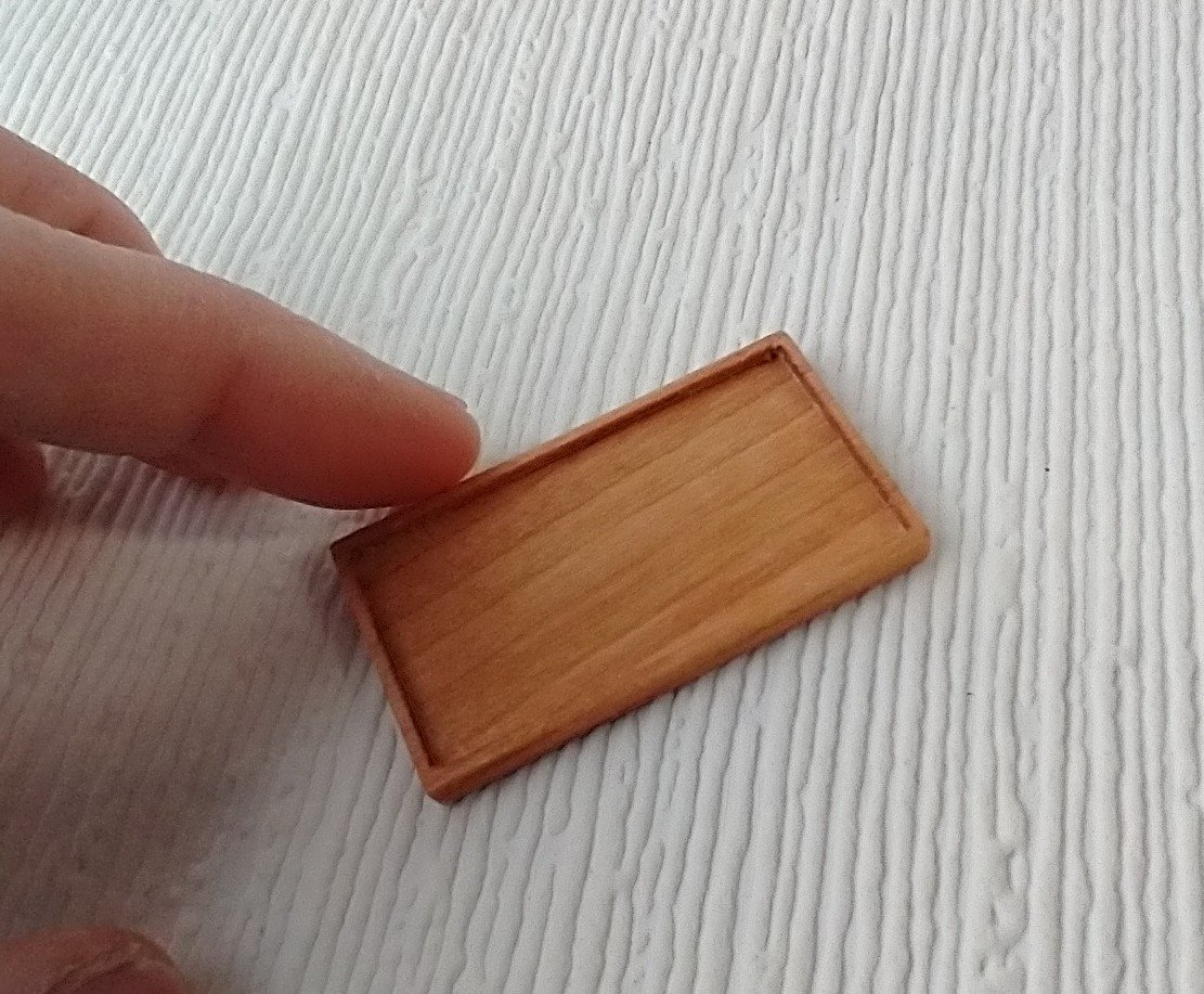 1:12 solid cherry wood tea tray Serving tray Japanese or Chinese tea table accessory