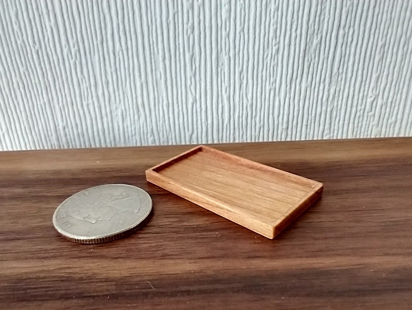 1:12 solid cherry wood tea tray Serving tray Japanese or Chinese tea table accessory