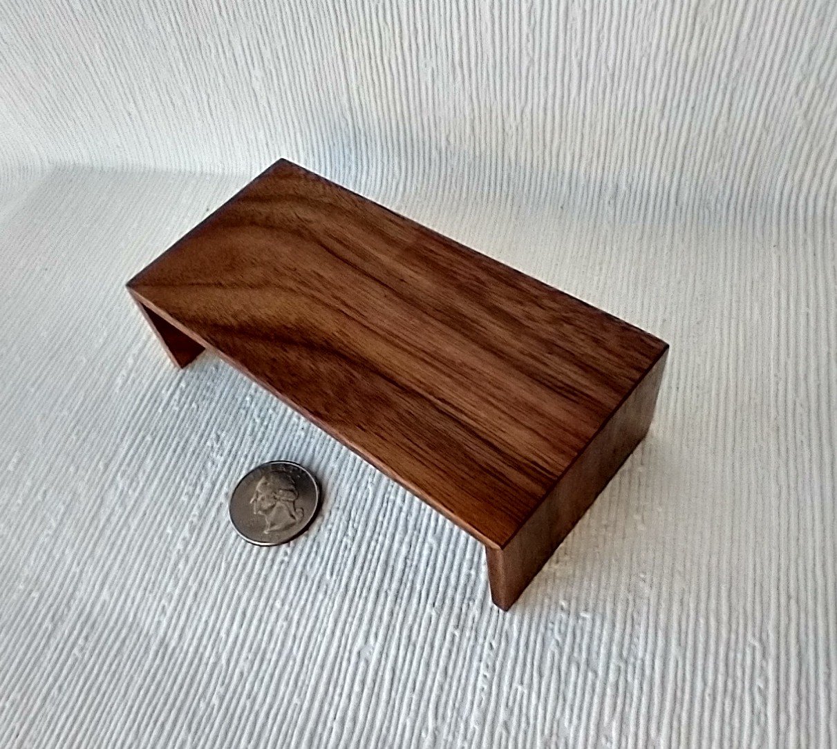 1:12 dollhouse solid walnut low table Japanese style low table Walnut coffee table Minimalist walnut coffee table