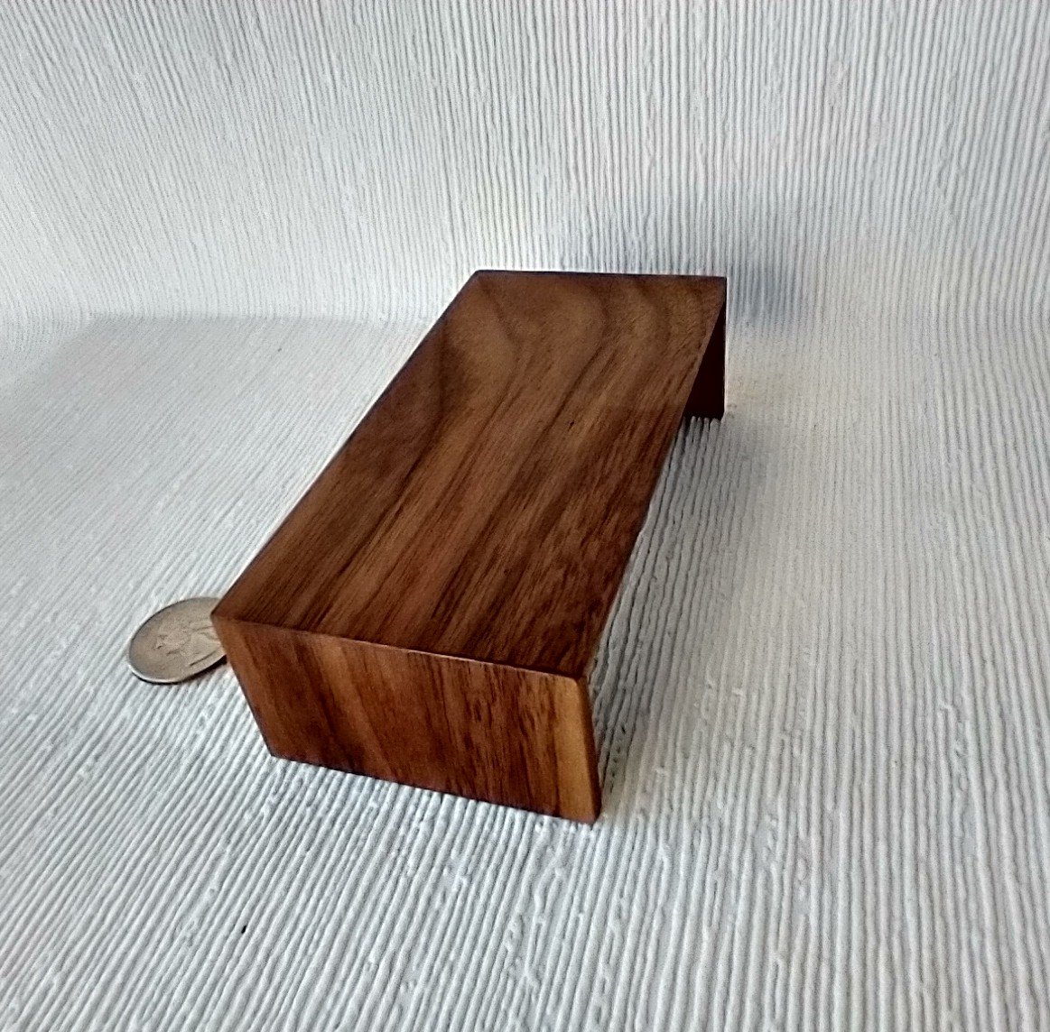 1:12 dollhouse solid walnut low table Japanese style low table Walnut coffee table Minimalist walnut coffee table
