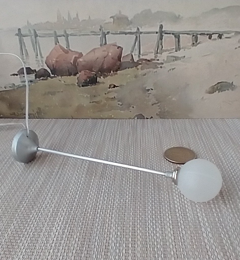 RESERVED 1:12 Dollhouse battery operated globe floor lamp Mid-century styled globe lamp White orb floor lamp