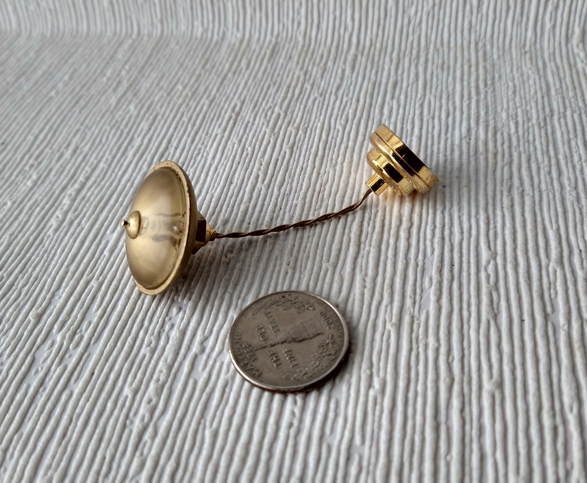 1:12 dollhouse battery operated space age inspired ceiling light Mid-century style pendant light